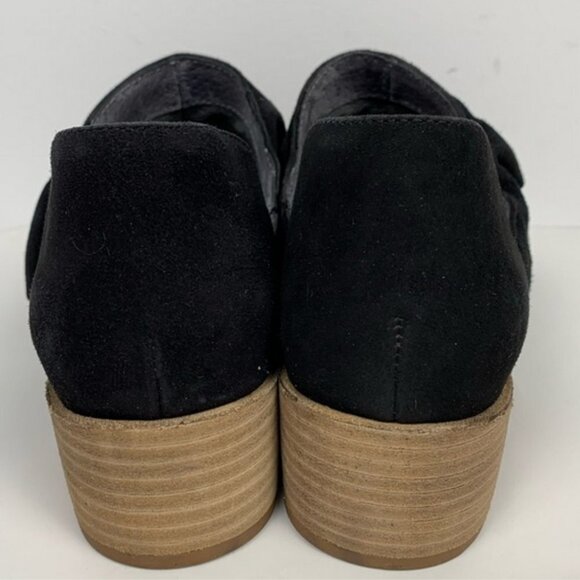 Seychelles Open Mind Bootie Black Suede Ruffle NWOT 7.5 - Picture 3 of 4